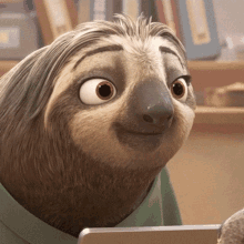 Sloth slowly smiles