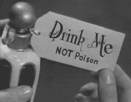 A very suspicious drink label