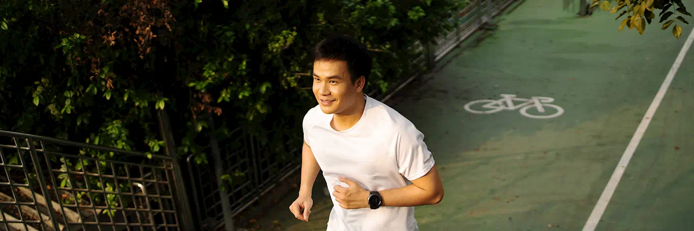 Man exercising for good heart health