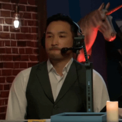 Man in headphones has something to add
